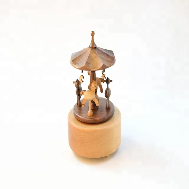 Latest wooden gift items merry-go-round music box