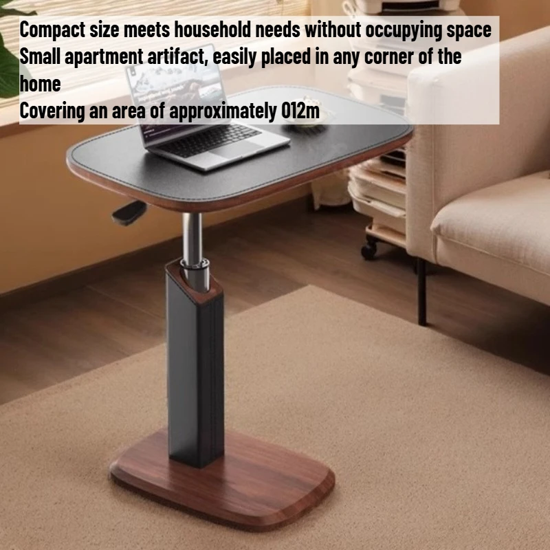 Multi-Functional Height Adjustable Bed Side Table Bedroom Elevating Moving Rotating Laptop Desk Office Shelf Study Furniture