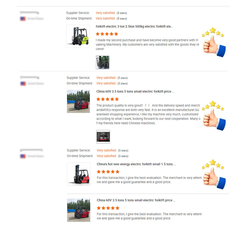 Portable for Small WarehousesMini Size 3Ton Electric Forklift