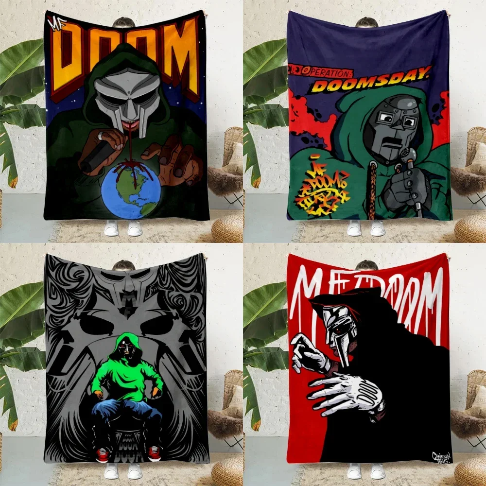

MF DOOM Одеяло с принтом рэпера, мягкое уютное теплое одеяло для пикника для дома, путешествий, подарка на день рождения