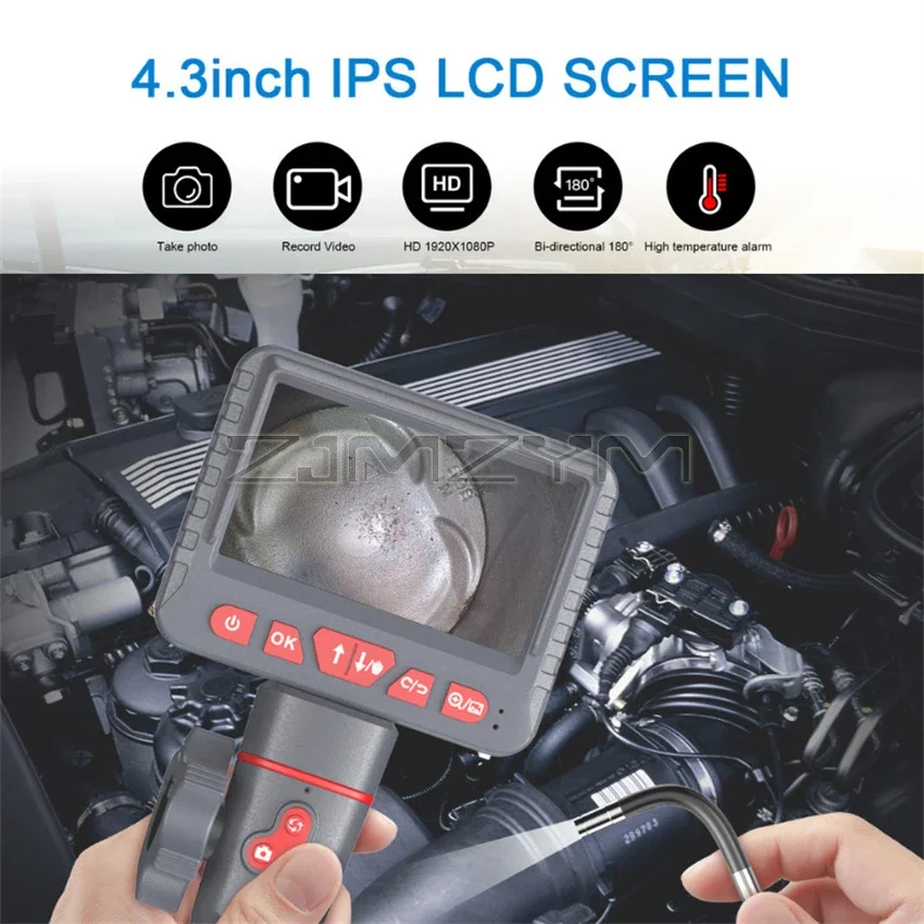 6mm  1m 2m Articulating Inspection Camera 2 Way 180 Degree Steering Industrial Endoscope 5