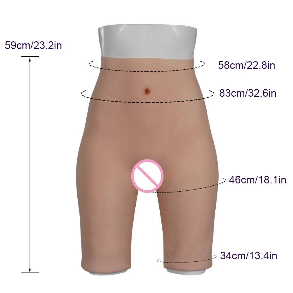 Realistic Artificial Vagina Pant Silicone Fake Vagina Underwear Panties Men for Crossdresser Transgender Shemale Gaff Soft Tits