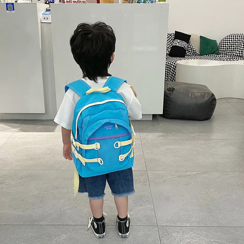 Moda coreana colori a contrasto bambini ragazzi pupilla scuola materna bello zaino zaino zaino per ragazze ragazzi scuola