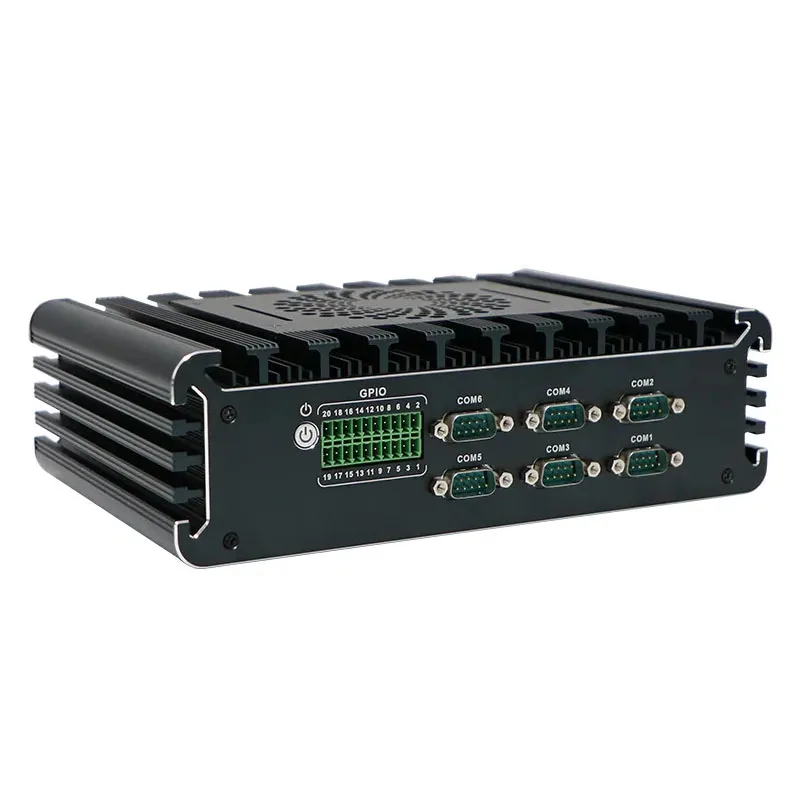 Parador PC industrial sin ventilador 11a generación i5 1135G7 montaje en pared 3LAN 6COM GPIO Win11 Pro para HMI médico Edge AI