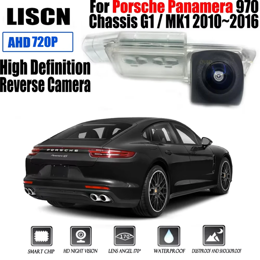 HD rear camera For Porsche Panamera 970 Chassis G1 / MK1 2010~2016 Night vision Parking Reversing Camera / license plate camera