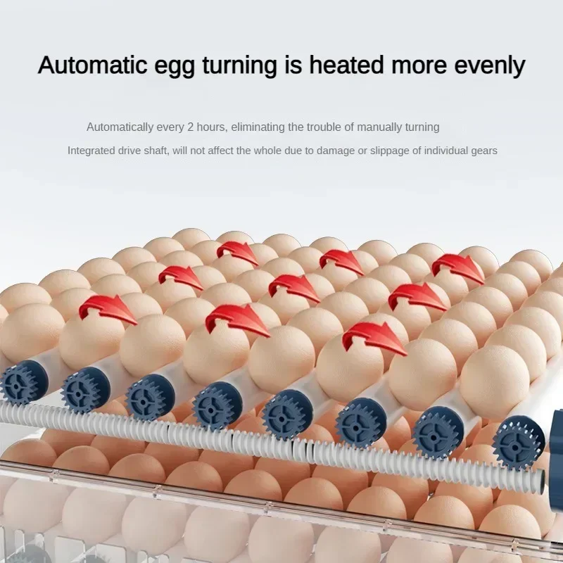 392-eggs Automatic Egg IncubatorDouble Power SupplyEgg Rutabaga IncubatorSmall Household Intelligent Egg Turning Incubator