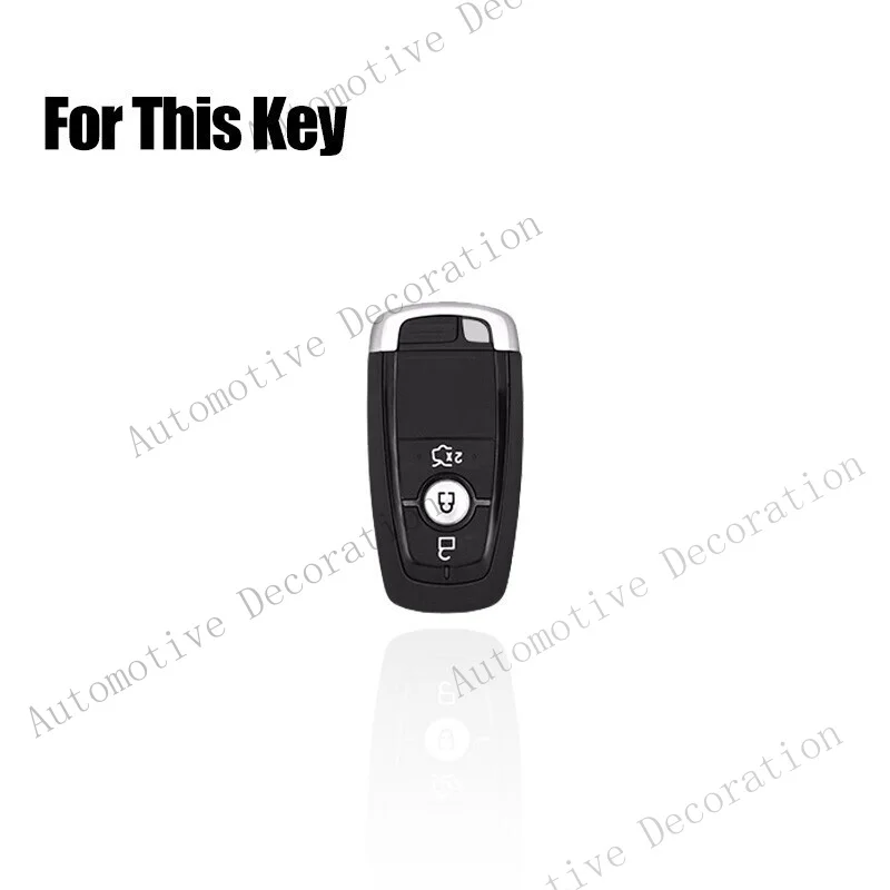 Z+ Zinc Alloy Leather Car Key Fob Case Cover For Ford Edge Fusion Explorer Mustang