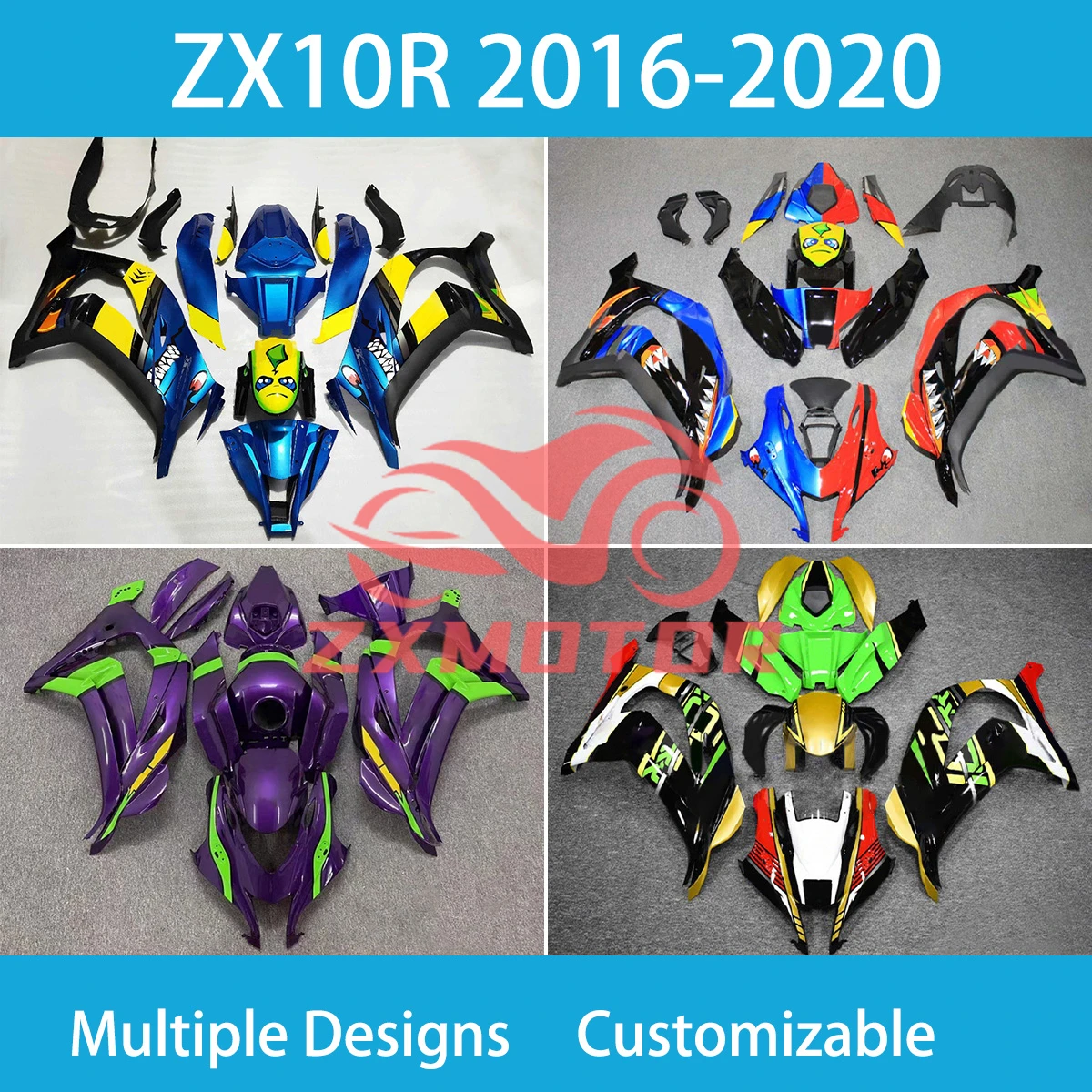 

For Kawasaki Ninja ZX-10R 2016 2017 2018 2019 2020 Fairing Set ZX10R 16 17 18 19 20 Motorcycle Fairings Kit New