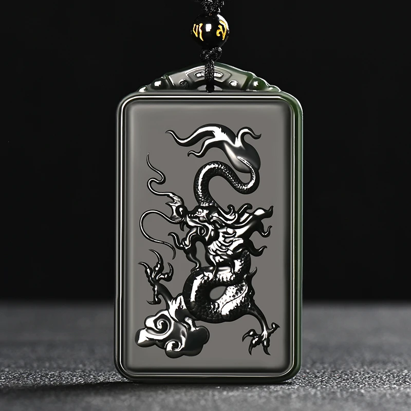 

Genuine Hetian Jade Dragon Travel World Jade Pendant Xinjiang Sapphire Zodiac Dragon Jade Pendant Men's Ladies Jade Brand Jade P