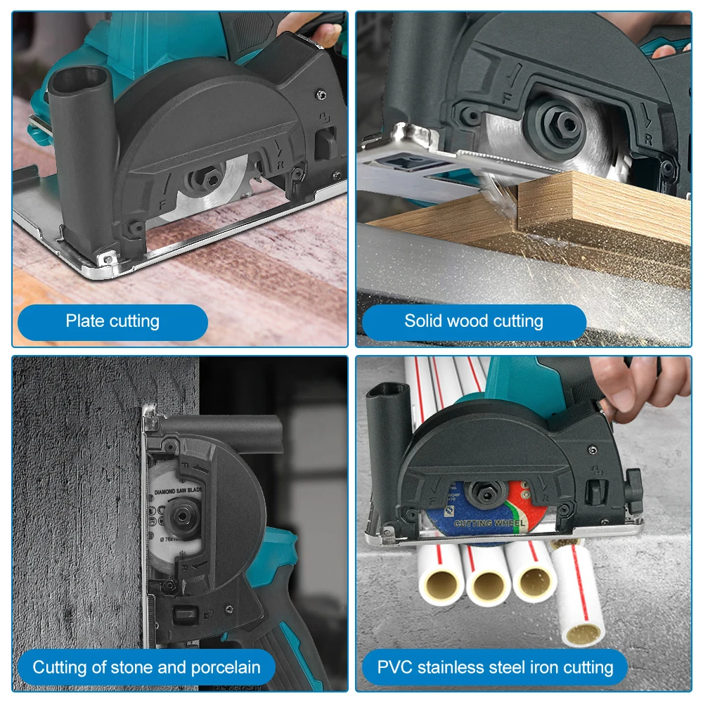 SROGGEN 3 Zoll bürstenlose elektrische Kreissäge multifunktion ales Schneiden für zu Hause DIY kompatible Makita 18V Batterie