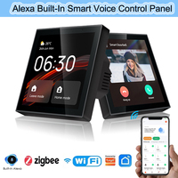 Tuya Wifi Smart Touch Screen Center Control Panel Built-in Alexa Voice Control & ZigBee Gateway For Scenes 4 Inches Screen