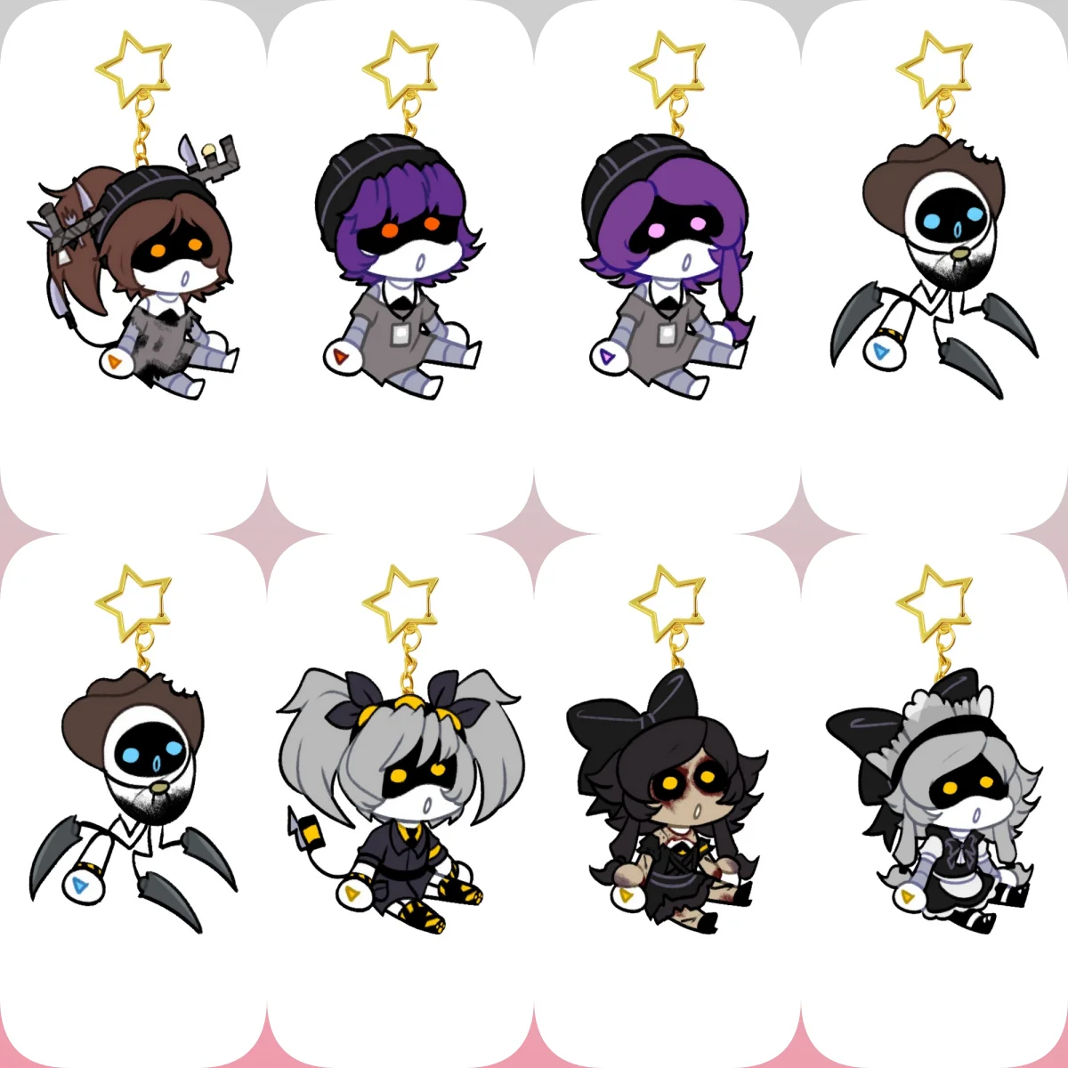 6cm Anime Murder Drones Cute Acrylic Keychain Characteristic Characters Ornament Accessories Goods Collection Christmas Gifts