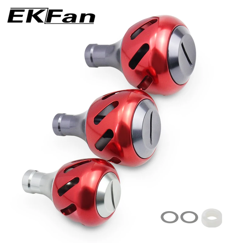 EKFan CNC Process Aluminum Alloy Fishing Reel Handle Knobs 30/35/40MM For Spinning Reels Fishing Tackle Accessory