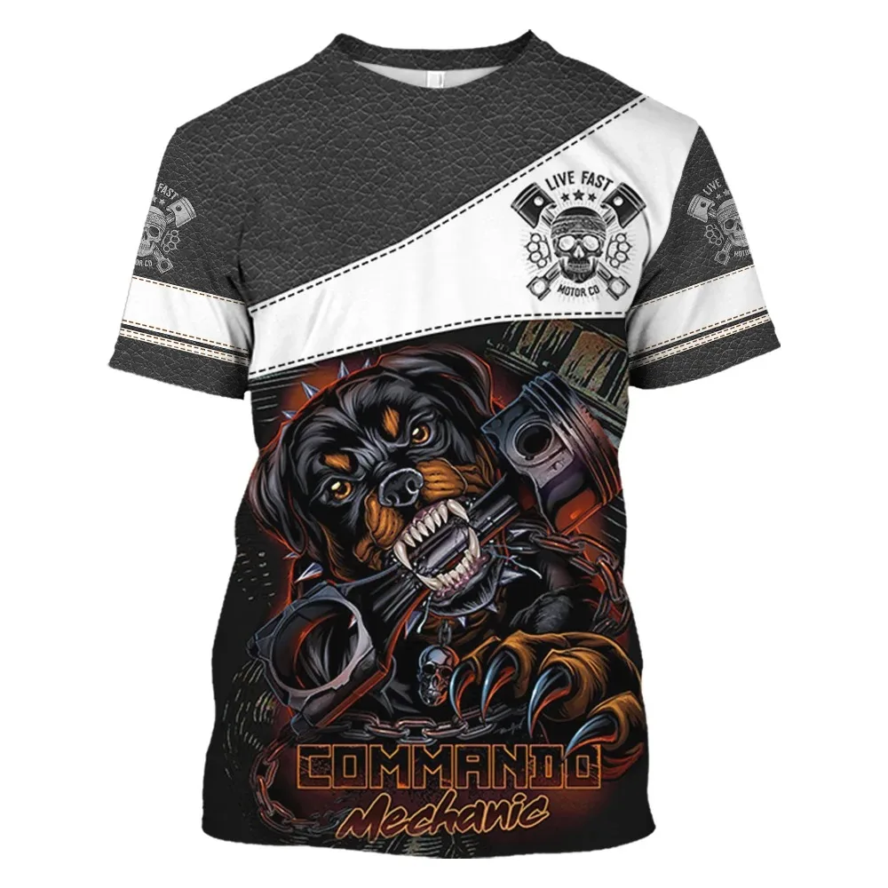 

Мужская футболка с коротким рукавом и принтом «механические инструменты»