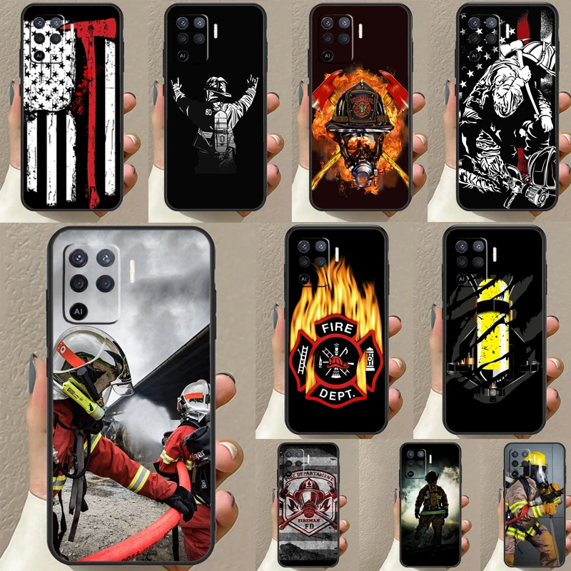 Firefighter Heroes Fireman Phone Case For OPPO A5 A9 2020 A31 A53 A53S A1K A15 A16 A52 A72 A83 A91 A93 A54 A74 A94