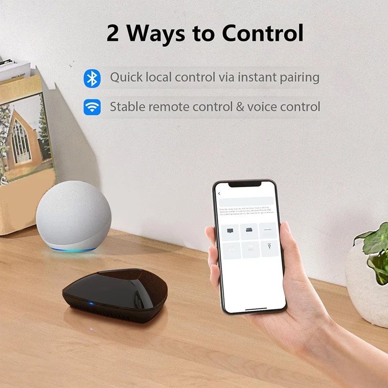 Smart Home Hub Wi-Fi BLE Universal Remote for IR/ Devices TV AC Fan Blinds Compatible with Home [AAAE 2026]