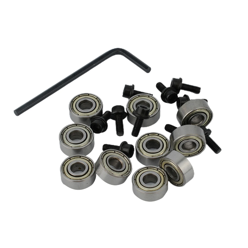 Imagem -02 - Hex Key Wrench Router Bit Bearing Rolamentos de Esferas de Fixação Guia Montado Router Bits 11 Pcs Grupo 127 mm