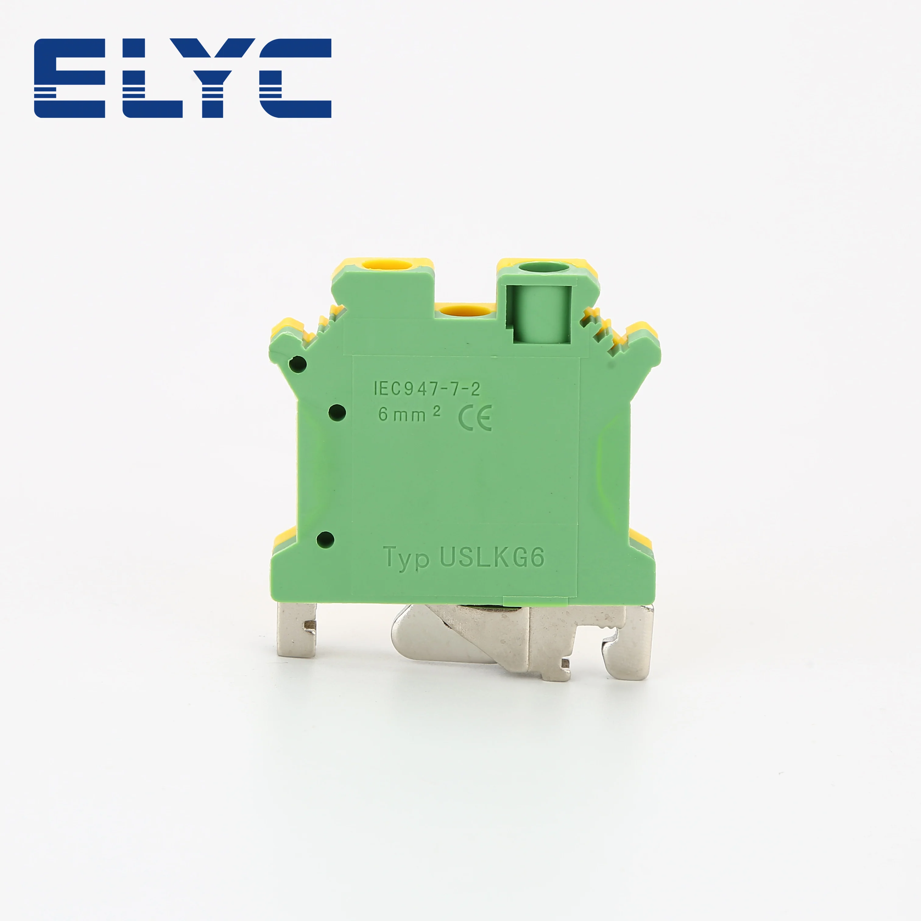 5Pcs USLKG6N USLKG 6 mm² Ground Modular Screw Protective Earth Wire Electrical Connector DIN Rail Terminal Block USLKG 6N