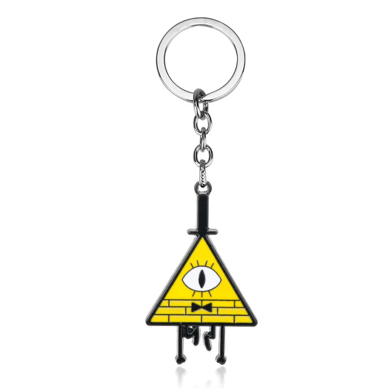 Anime Gravity Falls Cartoon Keychain/Necklace Bill Metal Pendant Fashion Backpacks Jewelry Accessories Friends Birthday Gift