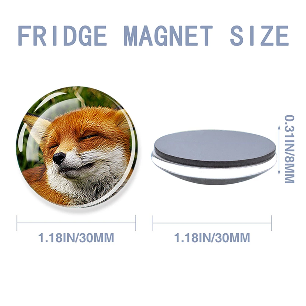 Fox Fridge Magnets Foxes Refrigerator Magnet Decorative Cute Animal Magnets for Whiteboard  Fox Locker Magnets