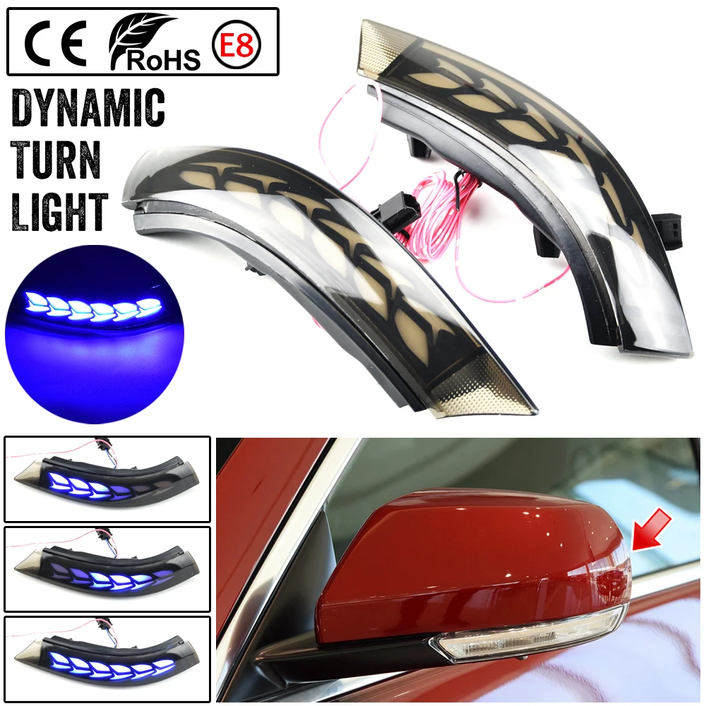 

For Cadillac CT4 2020-2022 LED Dynamic Turn Signal Light Side Mirror Indicator Sequential Blinker For Cadillac ATS 2013-2019