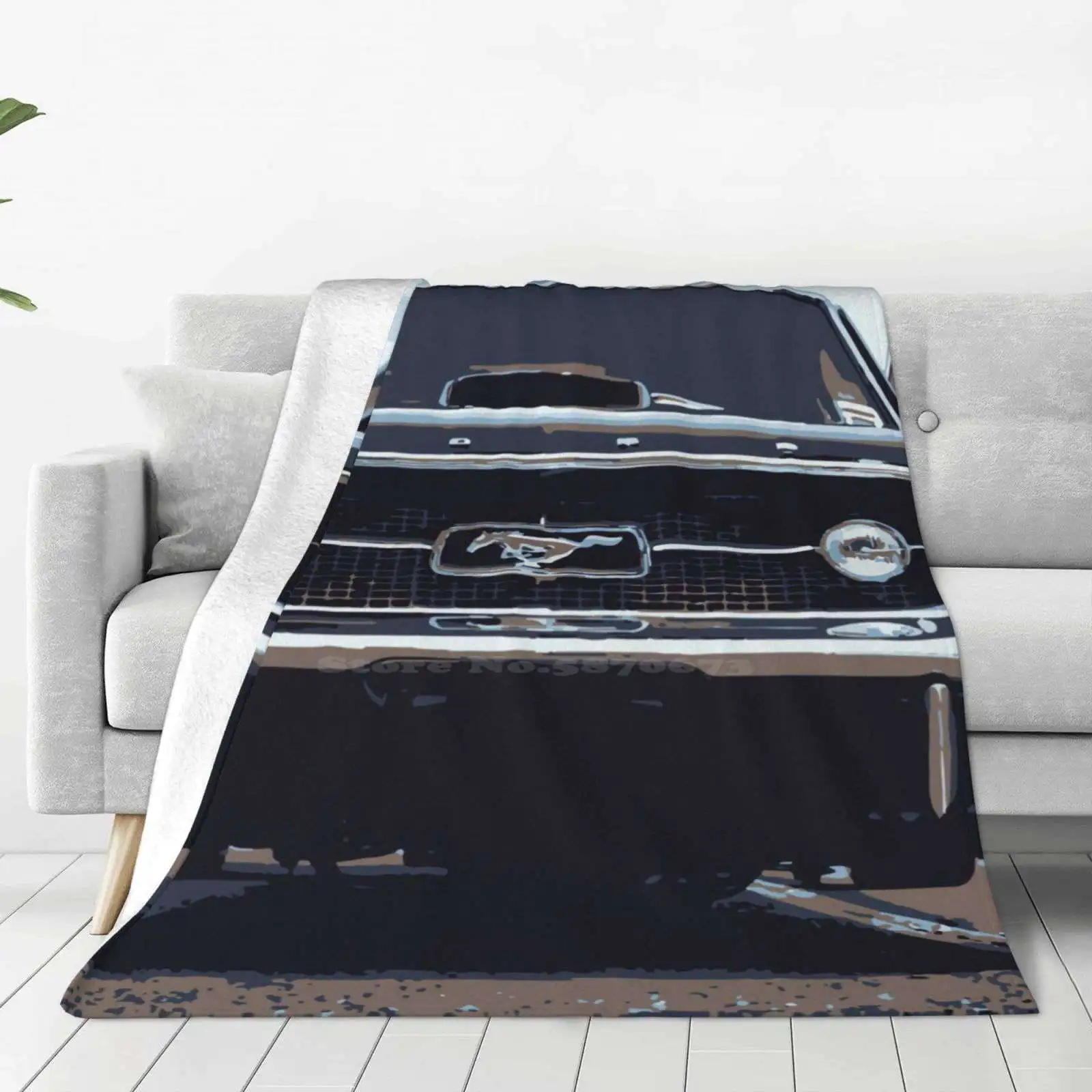 Blanket Soft Warm Travel Portable Blanket Muscle Car Shelby Supercar Eleanor Gt500 Gt350 American Movie 60 Seconds Nicolas Cage