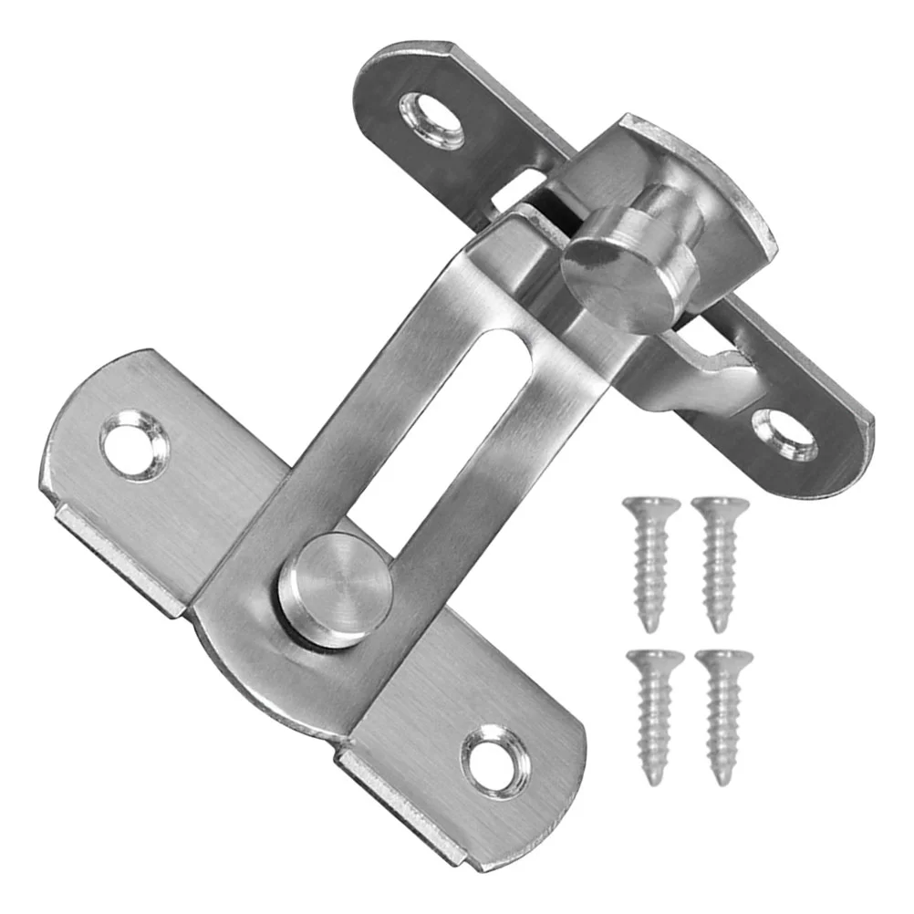 

Stainless Steel Latch Padlock Hinge Door Buckle Hardware Sliding Glass Cabinet Slides Degree Window Security Closet