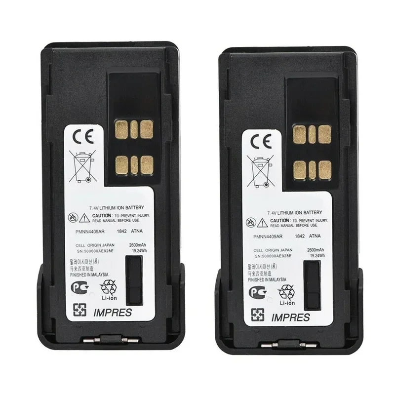 

2pcs PMNN4409 2600mah Li-Ion Battery for Motorola XPR7350 XPR7380 XPR7550 XPR7580 DP4400 DP4400e DP4600 DP4600e DGP8050 DGP5050