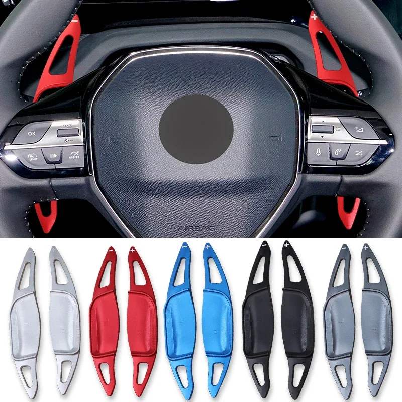 Alloy Shifter Paddles For Peugeot 308 3rd Generation 408 PHEV 2022-2025 SW GT Hybrid Car Steering Wheel Shift Paddle Extension