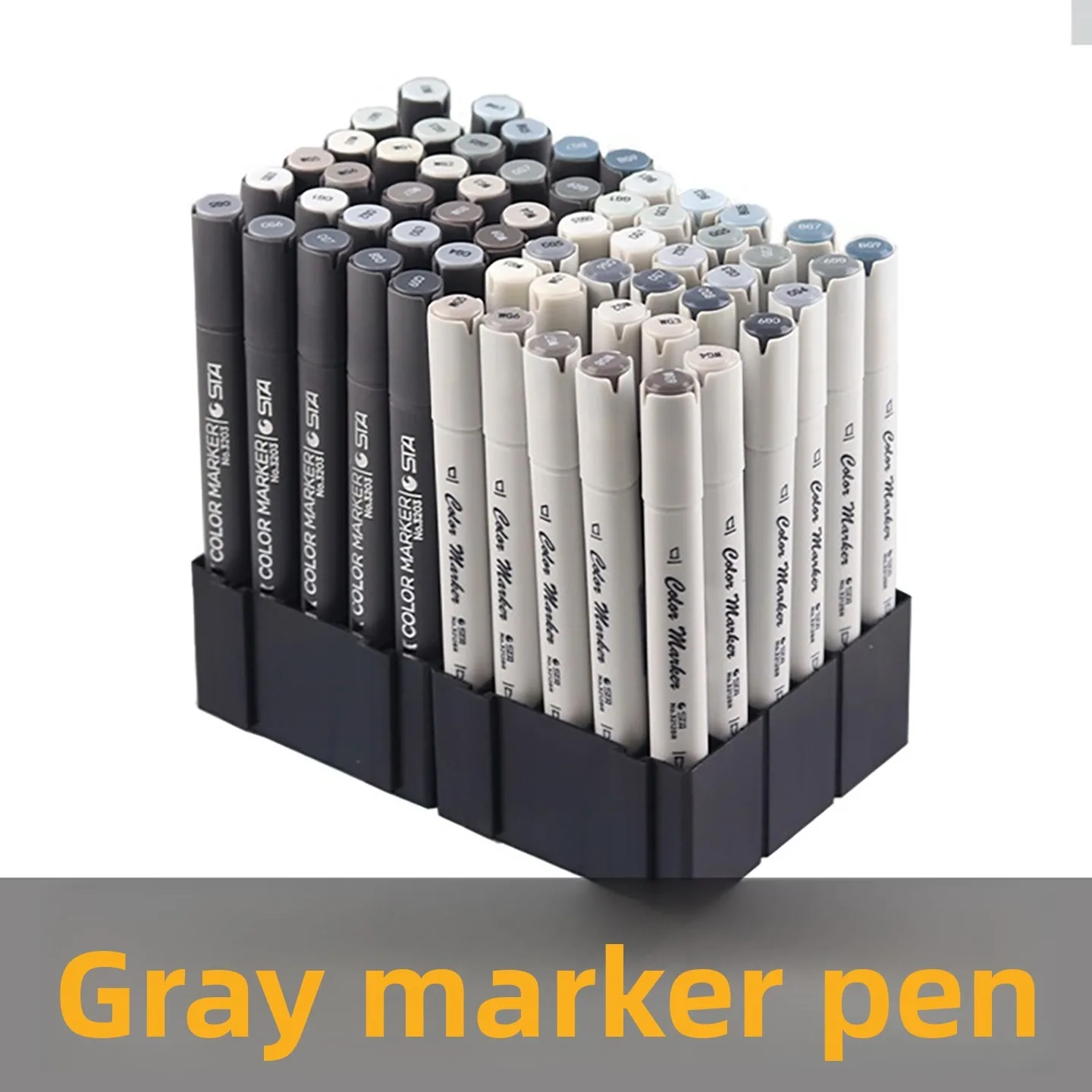 Gray Marker Set Alcohol-Based Art Markers Dual-Tip Brush for Sketching, Painting, Graffiti, Comics, and School Art