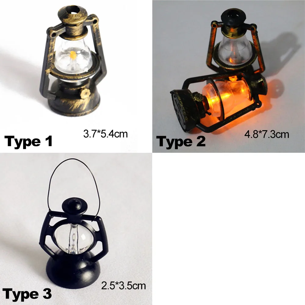 1:6 1:12 skala mikro element dekoracji krajobrazu udawaj zagraj w akcesoria do domku dla lalek miniaturowa lampa naftowa Mini latarnia naftowa ozdoby sceniczne