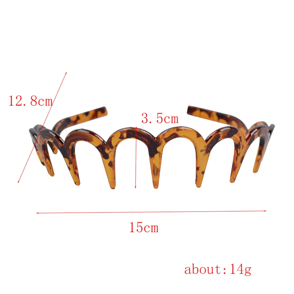 

4Pcs Hard Plastic Hairband Hair Clasp Anti-Skid Unisex Hair Hoop for Long Bangs Face Washing Exercise Hard Plastic Hairband