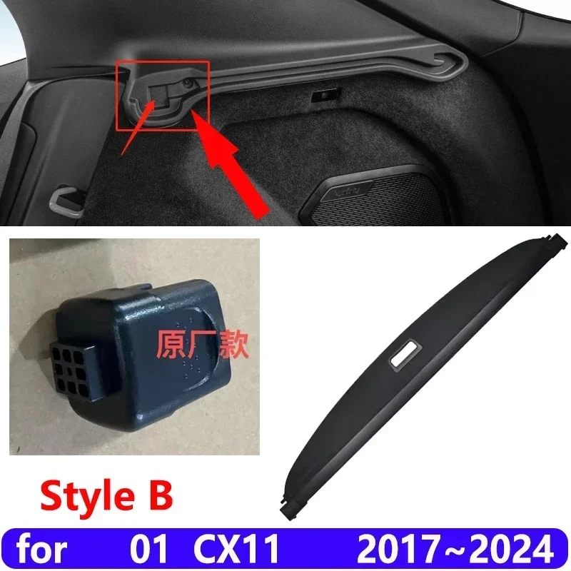 Auto Kofferbak Cargo Cover Voor Lynk & Co 01 EM-P 2017-2024 Bagage Lade Opslag Beveiliging Schaduw schild Gordijn Mat Partitie