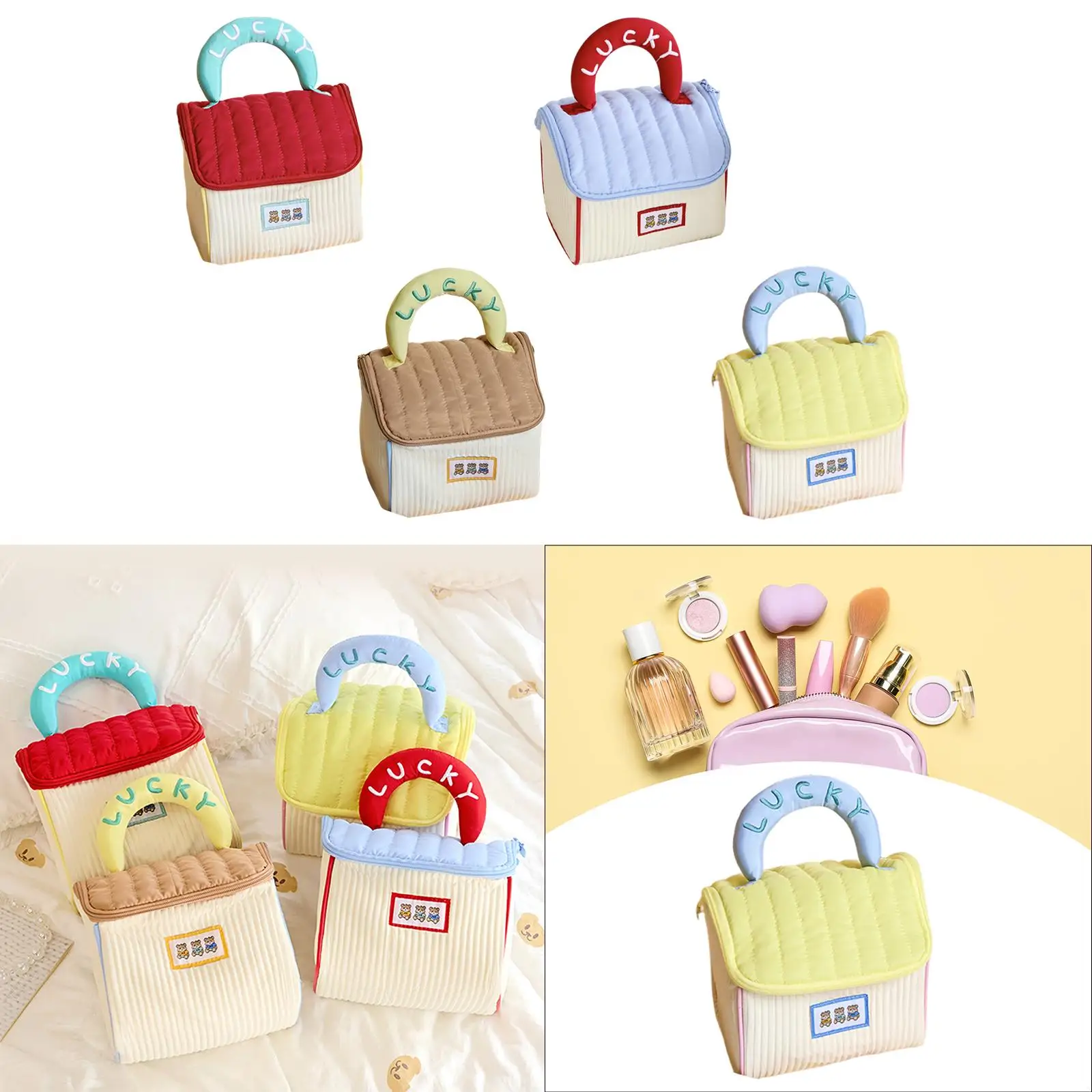 

Cosmetic Bag Zipper Closure Makeup Case for Foundation Eyebrow Pencil Lotion