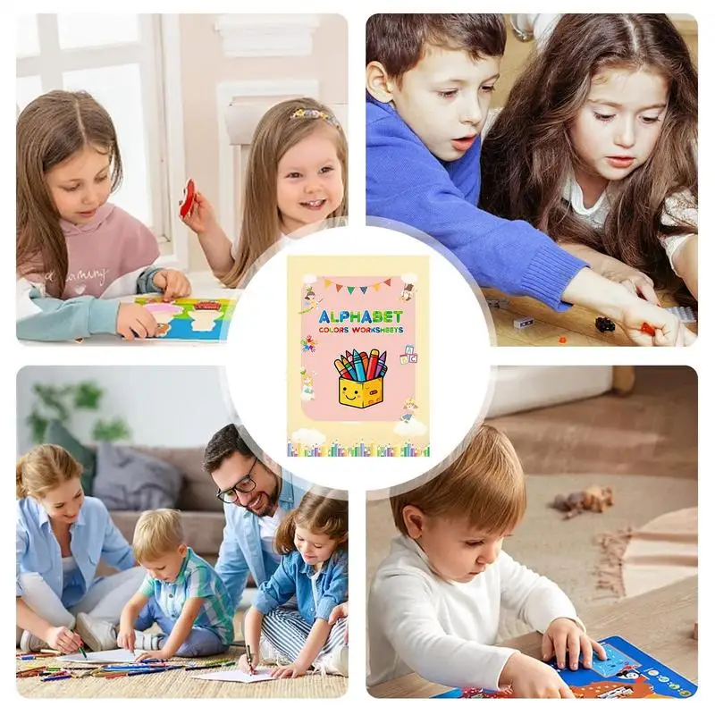 Livres de coloriage pour enfants, livre de traçage de l'alphabet, activités d'apprentissage sensorielles pour l'école à domicile, salle de classe, voyage sur route