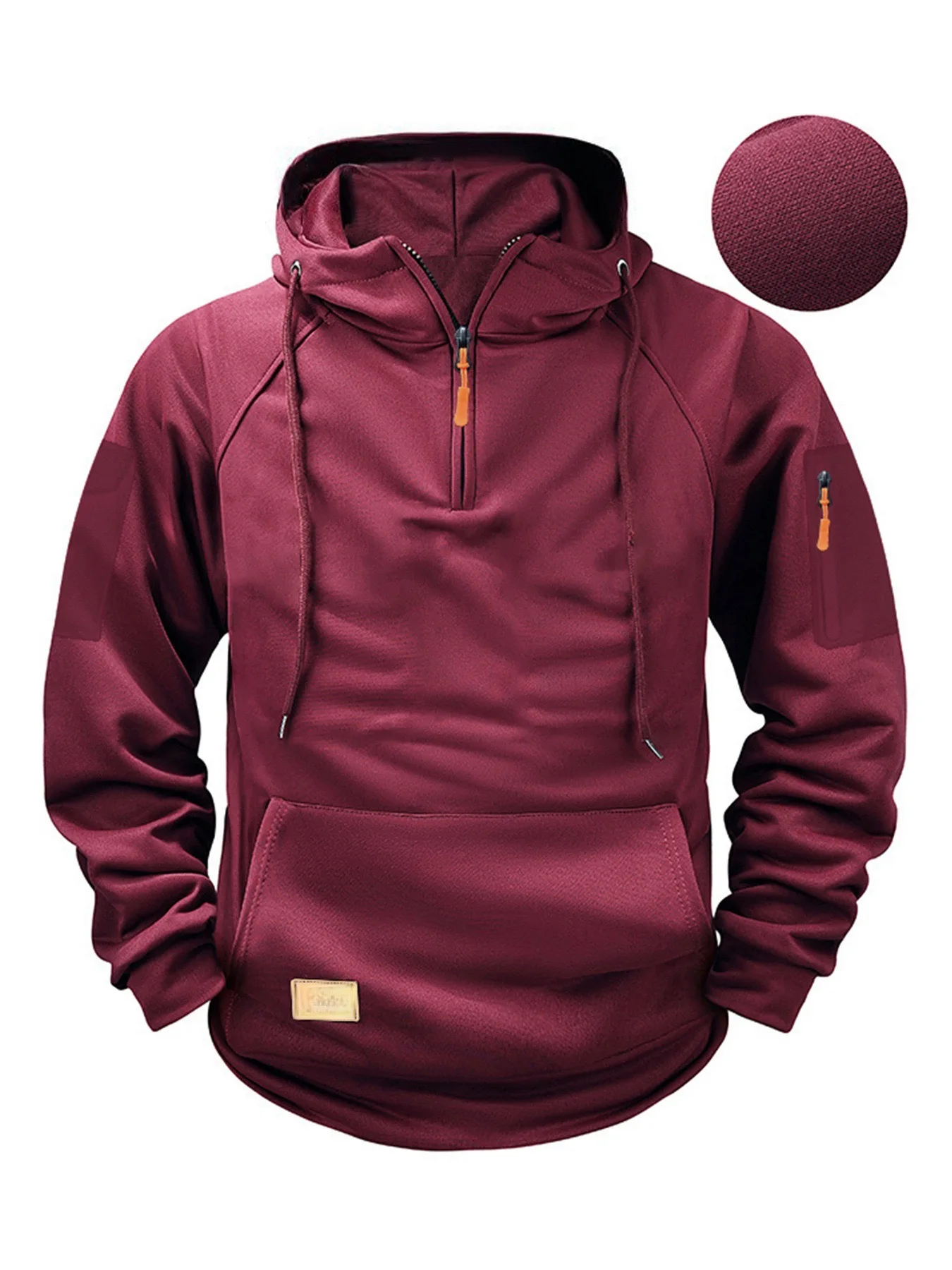 Men's Fashion Casual Sports Hoodie Autumn Winter Pullover Hooded Sweatshirt Multi Zipper Arm Pocket New Sportswear for Men