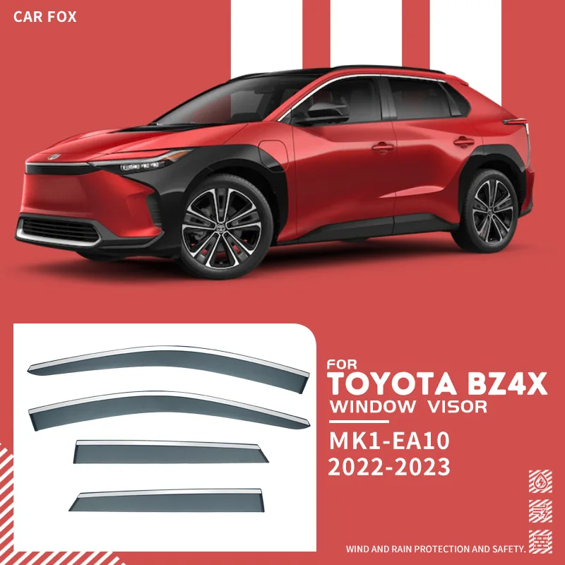 

Для Toyota BZ4X EA10 2022+ Дефлекторы окон, навесы-козырьки, защита от дождя и солнца для боковых окон, автоаксессуары