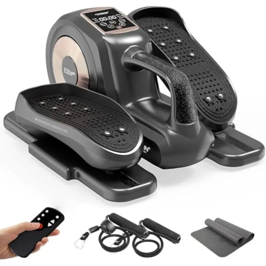 

Эллиптический тренажер под стол с многофункциональным ЖК-дисплеем для пожилых людей, черный, с 12 уровнями регулировки скорости и сопротивления