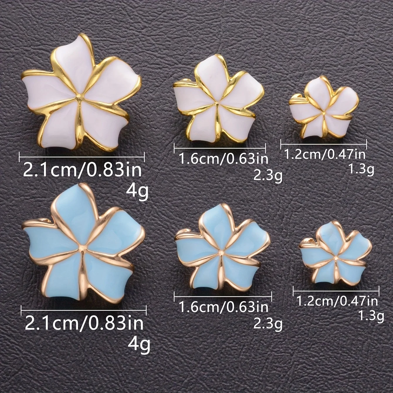5pcs Sweet Blue/White Resin Flower Shape Buttons For Shirts Sweater Dress Coat Decorative DIY Sewing Metal Buttons