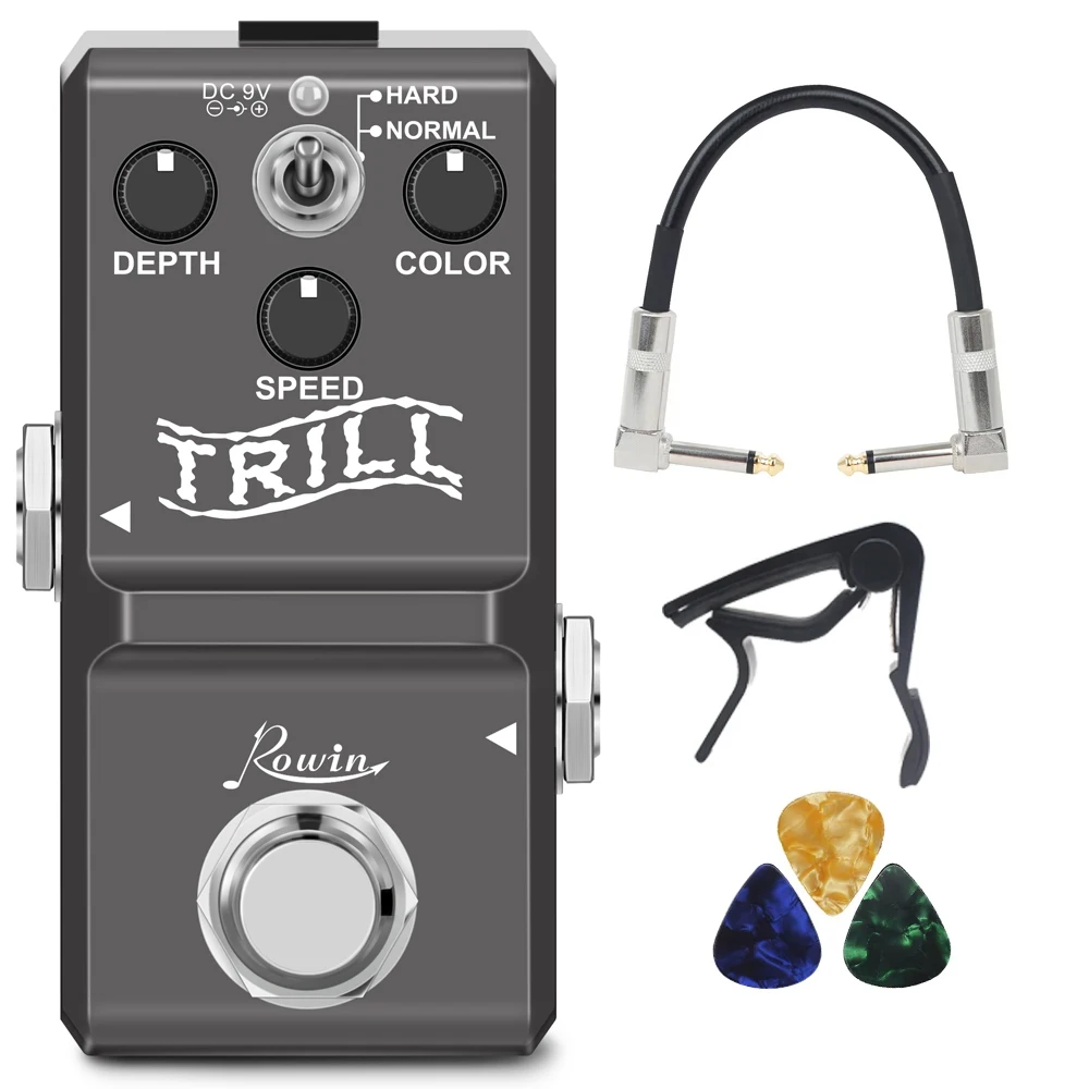 

ROWIN Analog Photocoupler Trelicopter Trill Effect Pedal LN-327 Guitar Tremolo Pedal Electric Guitar Parts & Accessories