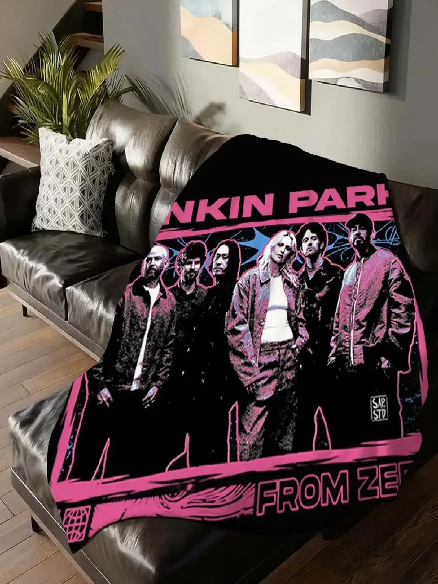 Linkin Park Rock Band Blanket for Sofa Bed Office Plane Travel Camping  Soft and Warm for Sleeping Reading Relaxing