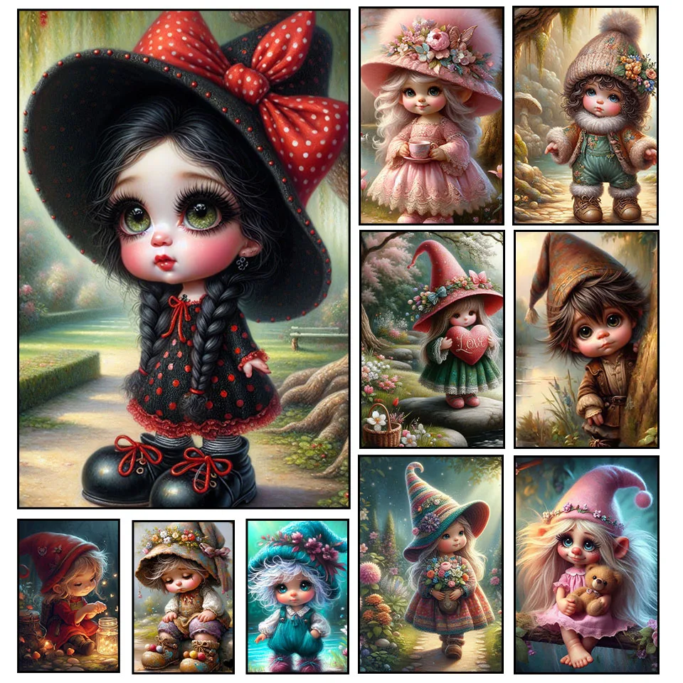 

Mosaic Gemstone Painting Set DIY Cute Kids Rhinestone Cross Stitch Handmade Home Decoration Gifts