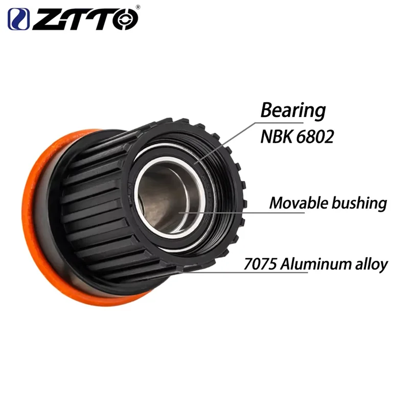 

ZTTO MTB R1 M1-6Bolt Freehub XDR HG MS Driver 6 Pawls System Hub Body with 10x135 QR 12x142 148 Thru Axle Compatible Bike