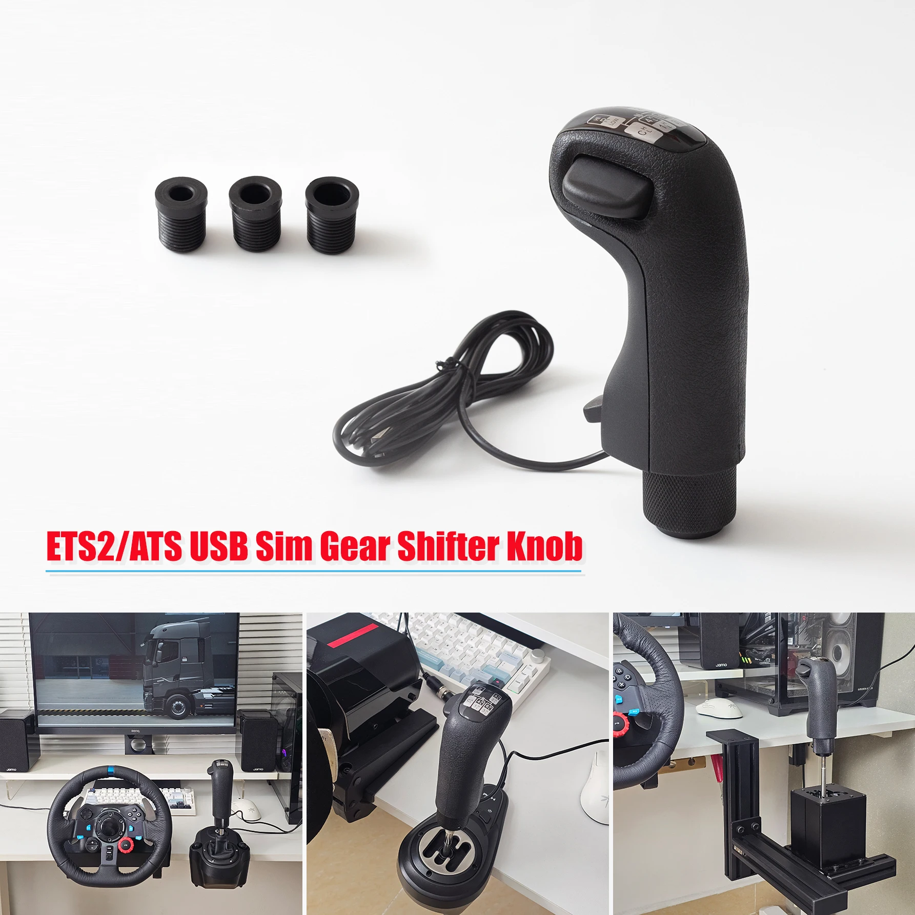 USB High Low Gear Shifter Knob For American/Euro Truck Simulator 2ATS ETS2 Scania PC Games for Logitech G923 G29 G27 G25 TH8A 8s