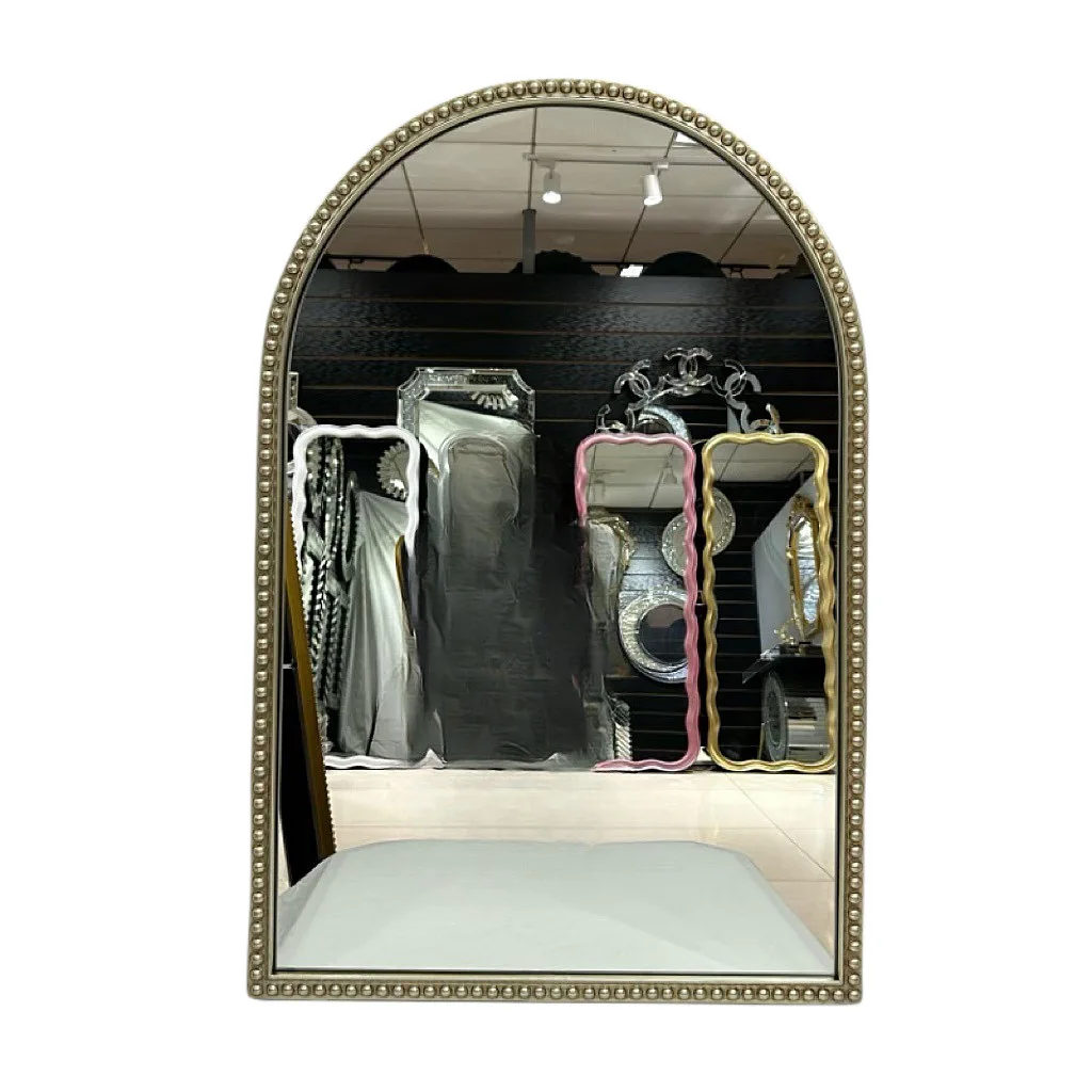 

Arched LED light with French creative smart mirror toilet bathroom sink vanity mirror