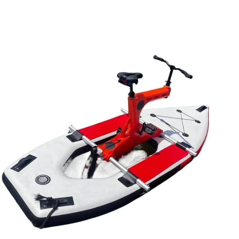 Pedal unpowered outdoor water inflatable bicycle LLDPE frame, water sliding