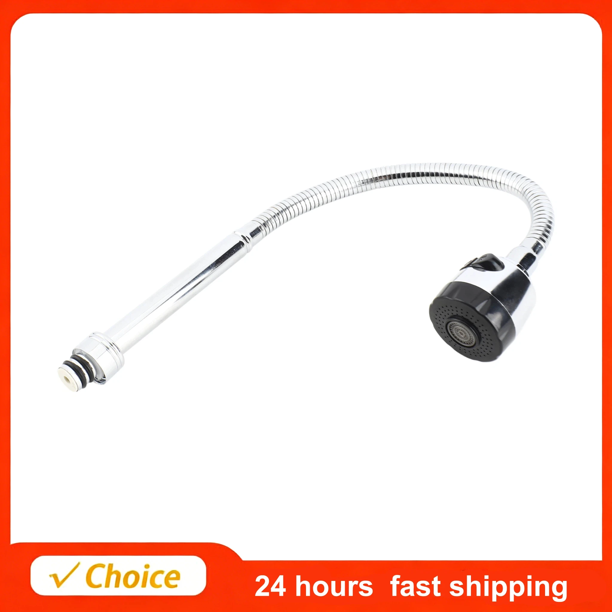 

1x 304 Stainless Steel Swivel Spout Kitchen Sink Faucet Pipe Fittings Single Handle Connection Sturdy Durable Kitchen Faucet