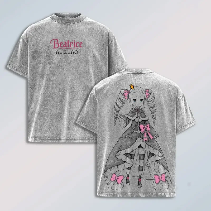 Re ZERO Starting Life in Another World Beatrice Graphic Tshirt Men Women Clothing Cotton T-shirts Washed Tee Harajuku T Shirt