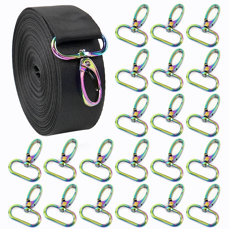 

20/50Pcs 16-38mm Metal Buckles for Keychain Swivel Lobster Clasp Trigger Snap Hook Handbags Carabiner Clips DIY Bag Accessories