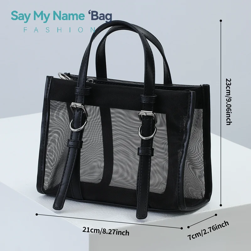 

Women's Fashion Yoga Transparent Mesh Bag Luggage Sports Large-Capacity Mesh Beach Bag Swimming Bag Outdoor Fitness Bag